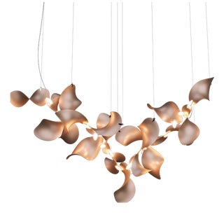 Dune 20 Cluster Chandelier with Shades in Copper Metallic Tone by Daniel Becker for Moss Objects For Sale