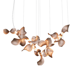 Dune 20 Cluster Chandelier with Shades in Copper Metallic Tone by Daniel Becker for Moss Objects