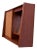 Danish Modern Teak and Cane Wall Mounted Mirror or Hallway Cabinet For Sale