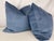Transitional Brunschwig & Fils "La Panthere Velvet" in Blue 22" Pillows-A Pair For Sale - Image 3 of 3