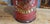 Red and Gold Screen-Printed Glass Pharmacy Jar, 1920 For Sale - Image 16 of 18