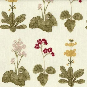 Lauren Servati Textiles, Primula Fabric in Yellow Multi