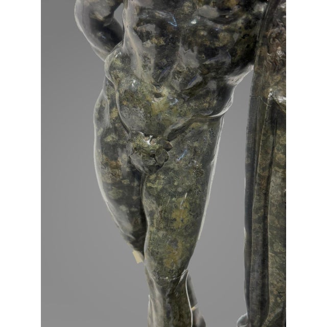 Italian Grand Tour Neoclassical Verde Antico Marble Farnese Hercules, 19th C. For Sale - Image 14 of 16