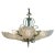 Italian Murano Chandelier Five Leaves with Golden Details, 1990s For Sale - Image 14 of 14