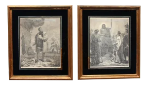 19th Century Set of Two French Etchings From the Book "Os Lusíadas", Paris 1817