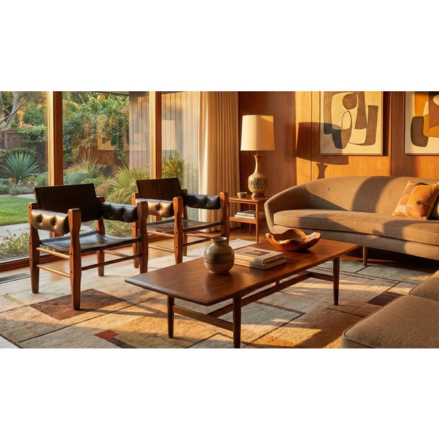 1970s Vintage Safari Chairs, 1970s, Set of 2 For Sale - Image 5 of 6