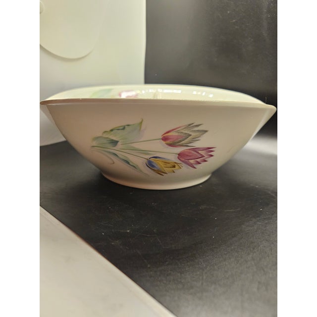 Vintage Hallcraft/Fascination "Bouquet" Pattern Split Serving Bowl, Designed by Eva Zeisel.