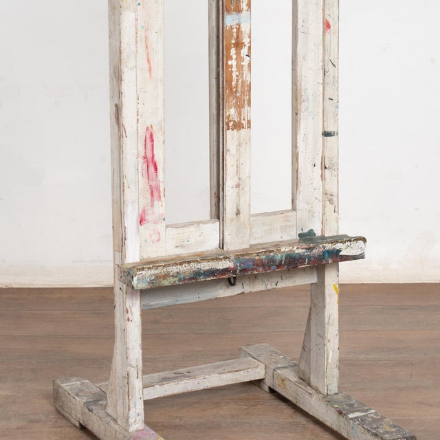 Late 19th Century White Antique Wood Painter's Easel For Sale - Image 4 of 12