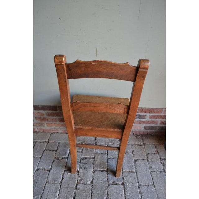 Antique Oak Writing Desk with Chair, Set of 2 For Sale - Image 4 of 10