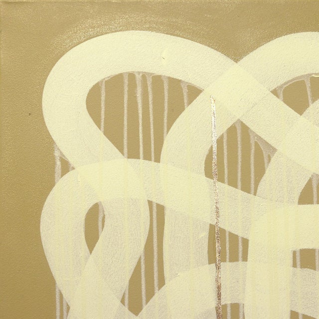 Textile Fruity Ramen Alchemy: Butter - Large Original Contemporary Abstract Mixed Media Painting on Canvas by Jason DeMeo For Sale - Image 7 of 9