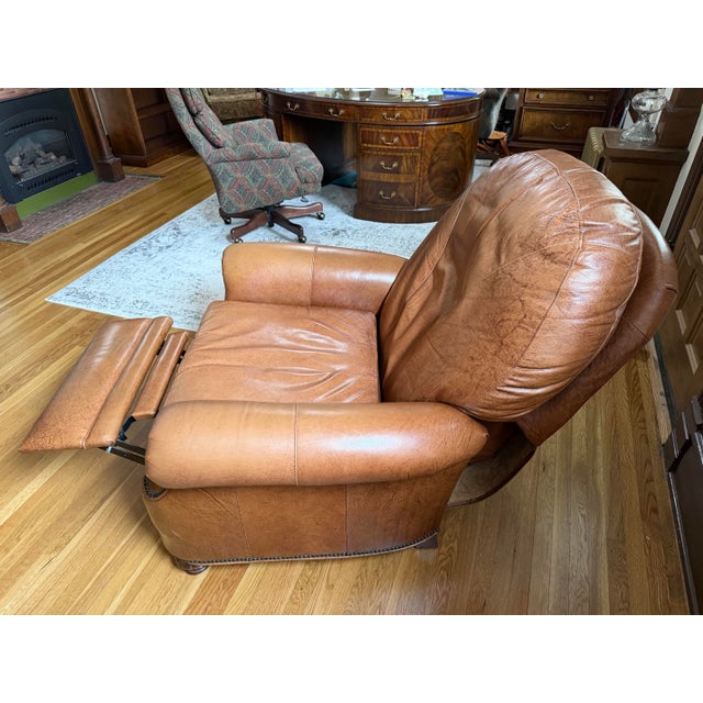 Brown Bradington Young Leather Recliner For Sale - Image 8 of 11