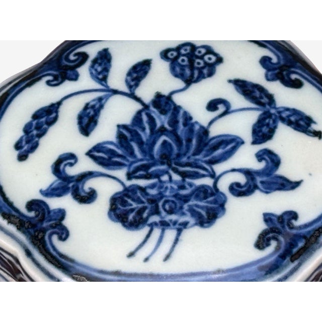 Emperor Xuande Marked Diminutive Lidded Box, Blue and White Porcelain For Sale - Image 16 of 17