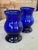 Vintage Hand Blown Cobalt Blue Vases-Pair For Sale - Image 10 of 11