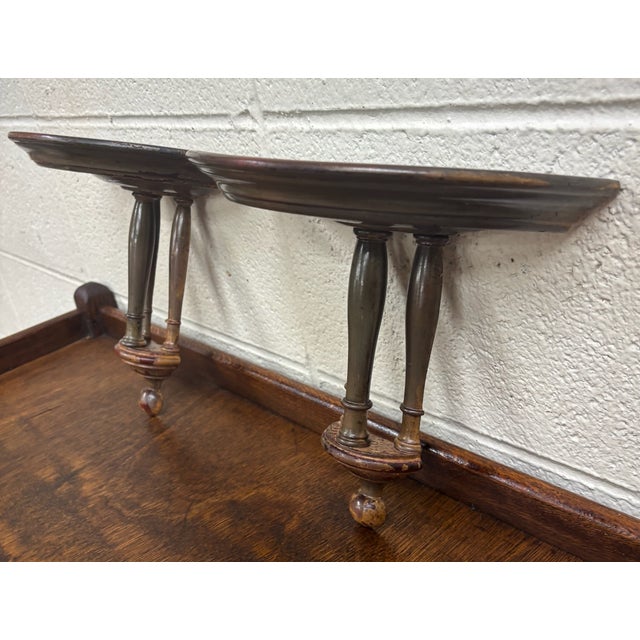 Vintage Classic Colonial Revival Wooden Wall Shelves - Pair For Sale - Image 9 of 12