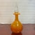 Orange Orange Blown Art Glass Bottle With Glass Stopper For Sale - Image 8 of 8
