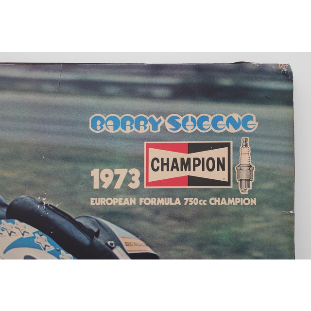 Signed European Formula 750 Champion Poster of Barry Sheene, 1973 For Sale - Image 9 of 11