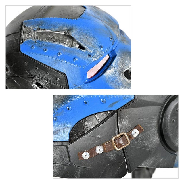 Plastic Iron Patriot Helmet Turned Into an Industrial Lamp For Sale - Image 7 of 8