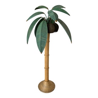 Mario Lopez Torres Rattan Palm Tree Floor Lamp For Sale