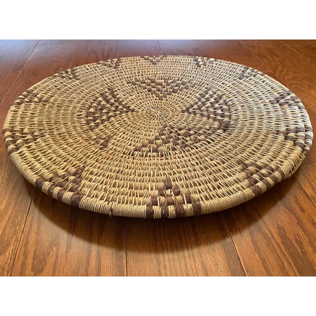 Extra Large Wide Handwoven in the Style of Papago/Tohono O'Odham Tray For Sale - Image 10 of 12