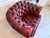 Oxblood Red Chesterfield Club Lounge Chair For Sale - Image 6 of 12