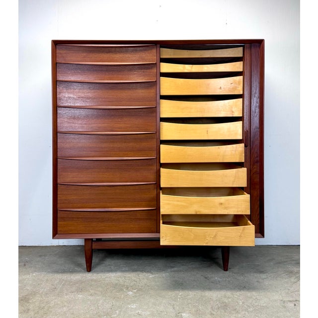 Svend Madsen for Falster Mobelfabrik Danish Mid-Century Modern Teak Dresser / Armoire For Sale In New York - Image 6 of 12