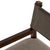 Mixed materials at their finest. Brown parawood frames squared seating of high-performance fabric. A top-grain leather...