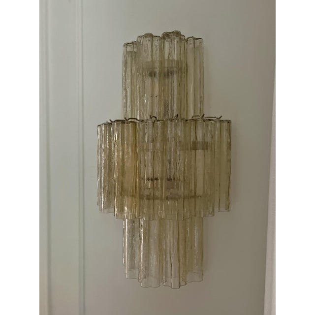 Amber Murano Glass Wall Lamps, Set of 2 For Sale - Image 5 of 12