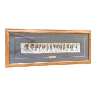 1985 Bev Doolittle Two Indian Horses Matted Framed Print For Sale