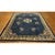 1920s Classic Ivory Blue Color Antique Floral Medallion Pattern Chinese Peking Rug For Sale - Image 5 of 9