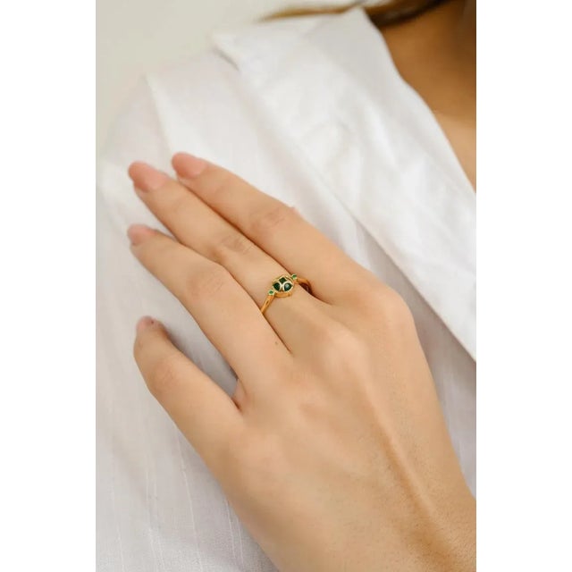 Dainty Green Onyx Ring Size 7 (All Sizes Available) For Sale - Image 4 of 8
