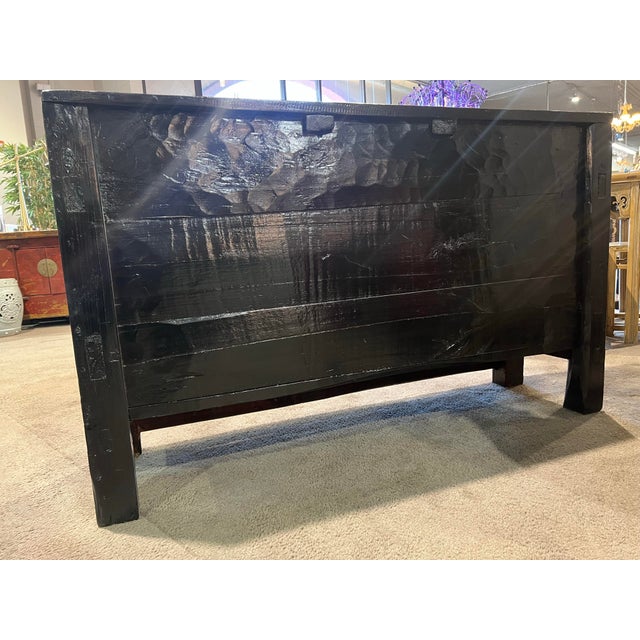 Asian Style Lacquered Wood Console Table For Sale - Image 4 of 6