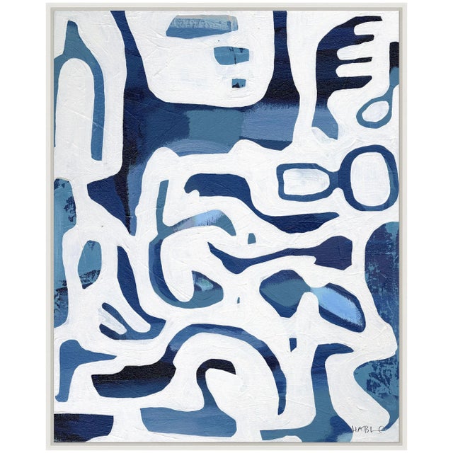 Abstract Wild Life G Canvas - Hand Embellished Framed Art by Susan Hable For Sale - Image 3 of 3