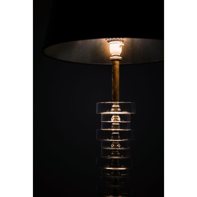 Table Lamp in Brass and Glass attributed to Carl Fagerlund, 1960s For Sale - Image 10 of 11