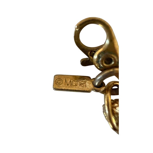 1980s Vintage Gold Chain Necklace Signed For Sale - Image 5 of 7