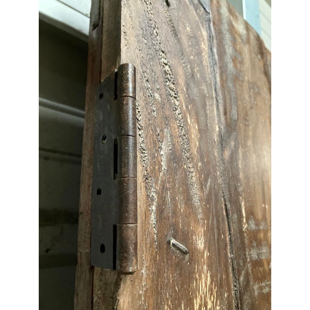 1940s Solid Wood Door Panels, Decorative Oval Raised Medallion For Sale - Image 5 of 12