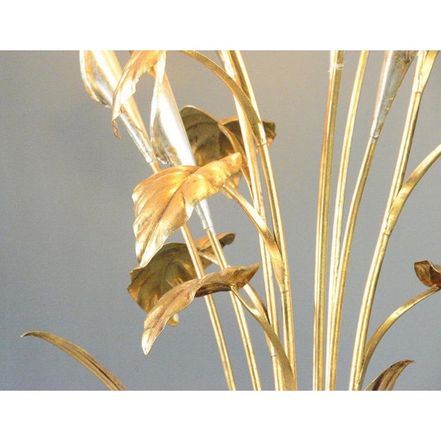 1960s Hollywood Regency Gold Leaf Floor Lamp by Hans Kögl For Sale - Image 5 of 8