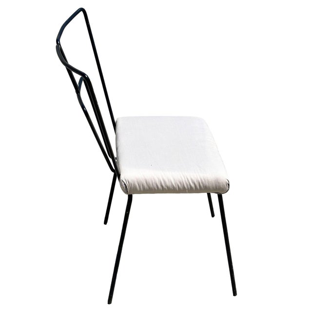 Mid-Century Iron Wire Art Side Dining Geometric Chair by Homecrest, Pair For Sale In Los Angeles - Image 6 of 9