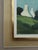 Textile Mid-Century Modern 'Red Cabin by the Shore' Swedish Landscape Oil Painting, Framed For Sale - Image 7 of 13