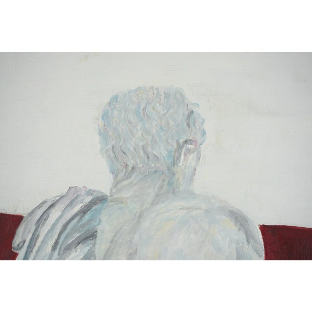 "Perfect Empire #5" Contemporary Classical Roman Hermes Sculpture Figurative Study Oil Painting by Francis Tanseco For Sale - Image 4 of 6