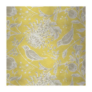 Flowers and Birds 2 Fabric Wall Covering by Chiara Mennini for Midsummer-Milano For Sale