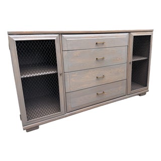 Vintage Mid-Century Mengel Credenza / Media Cabinet Solid Wood Sideboard For Sale