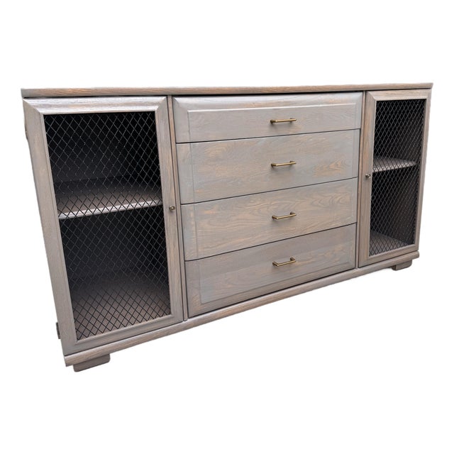 Vintage Mid-Century Mengel Credenza / Media Cabinet Solid Wood Sideboard For Sale