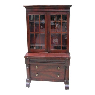 Empire Secretary Bookcase For Sale
