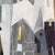 2020s City Night - Original Gray Urban Architectural Mixed Media Collage on Paper by Maria C. Bernhardsson For Sale - Image 5 of 6