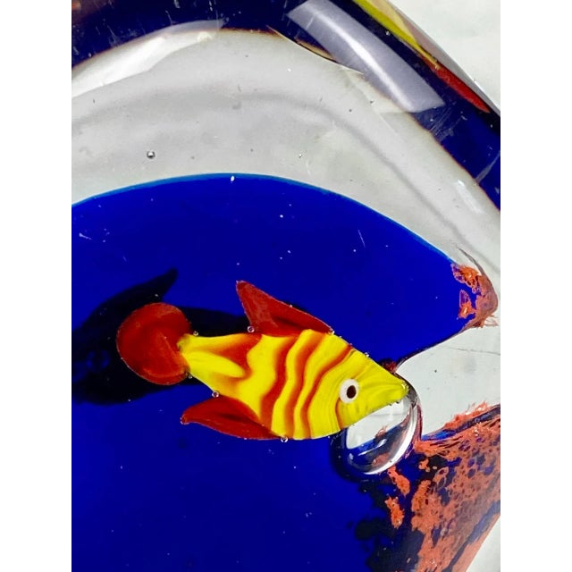 Vintage Italian Murano Art Glass Aquarium Fish Paperweight For Sale - Image 6 of 8