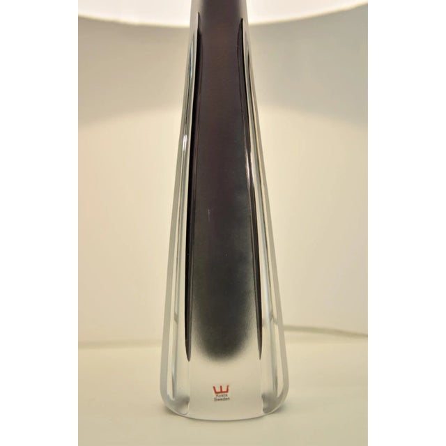 Purple Doublecoated Frosted Glass Purple Core Table Lamps by Kosta, Sweden, Set of 2 For Sale - Image 8 of 12