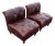 Pair of Chesterfield Leather Slipper Chairs For Sale