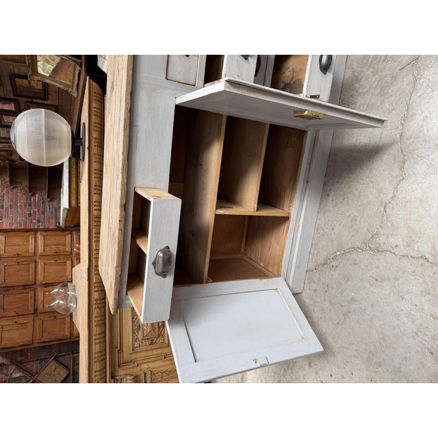 Handcrafted Gray-Patinated Sideboard For Sale - Image 5 of 13
