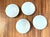 Japanese Japanese Porcelain Flat Small Footed Serving /Rice Bowls - Set/4 For Sale - Image 3 of 6
