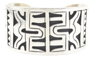 Mexican Modernist Sterling Silver Cuff Bracelet